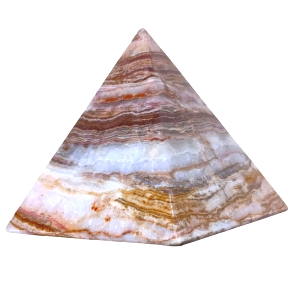 Crystals Other - Banded Onyx Pyramid From Iran 5.75" Tall & Over 2 lbs​